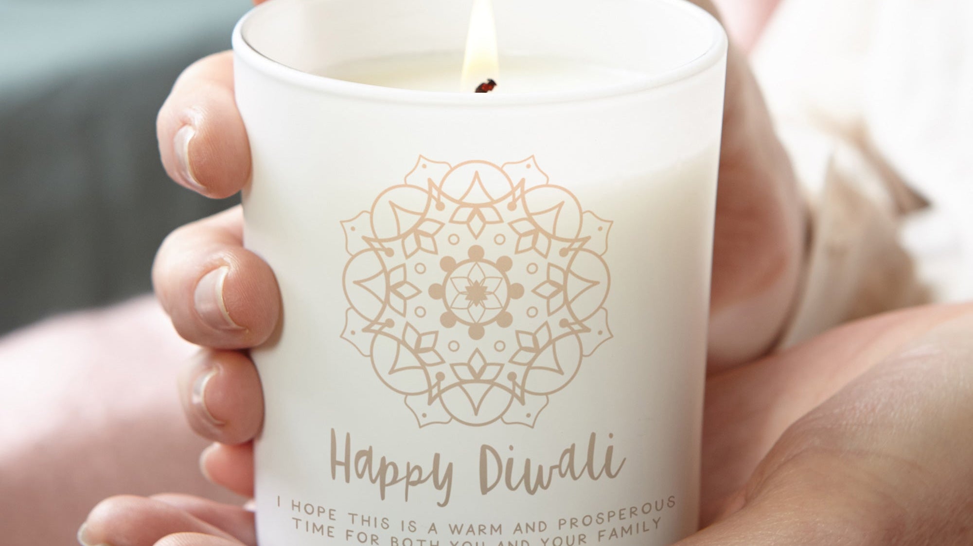 Personalised Diwali candle gift