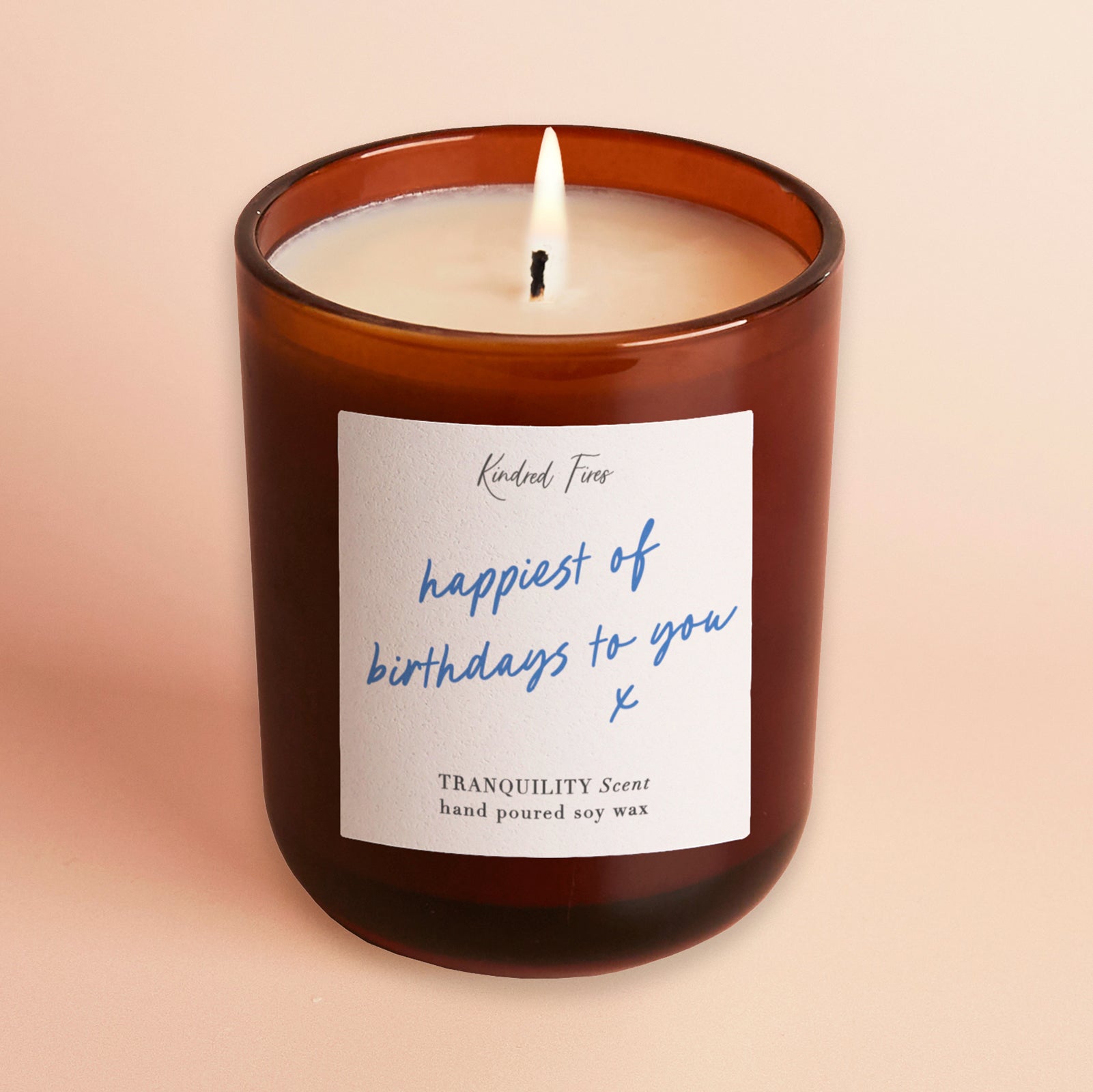 Birthday Gift Amber Candle for Her – Luxury Scented Glass Candle in Gift-Ready Box
