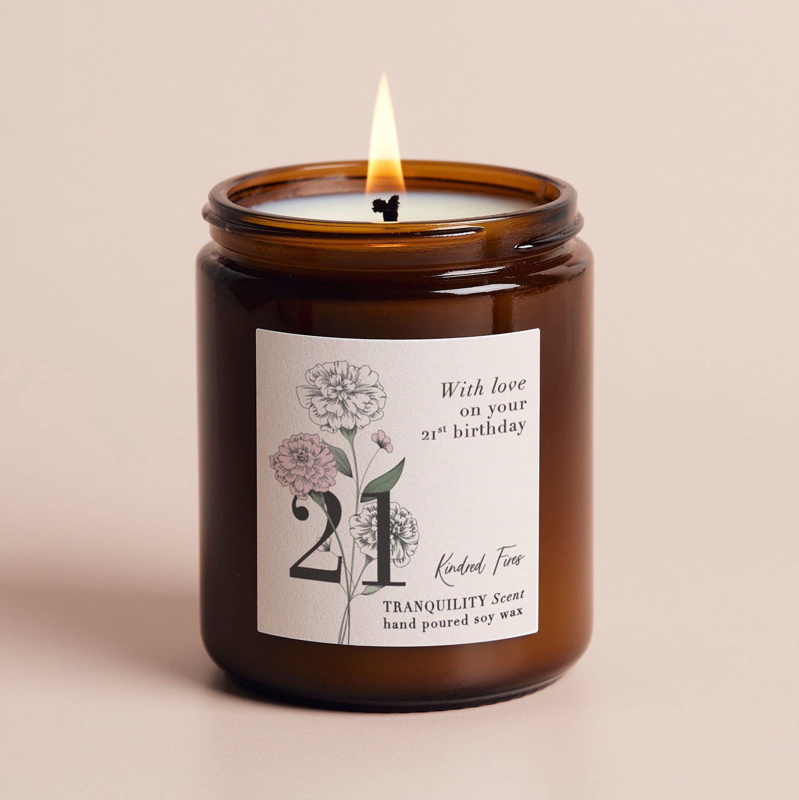 Birthday Gift Any Age Candle Floral Apothecary Jar Scented Luxury Gift Box Ready