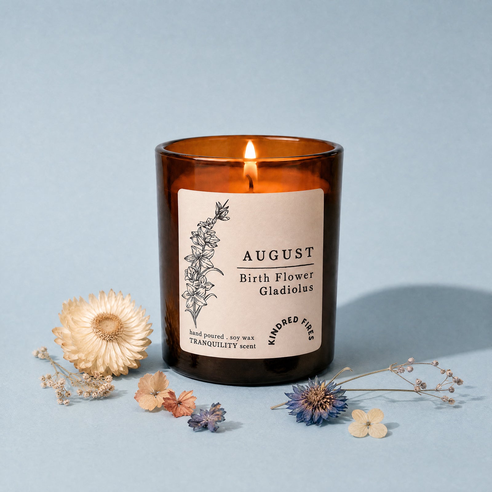 Birthday Gift Birth Flower Candle in Luxury Gift Box – Refillable Scented Gift Ready
