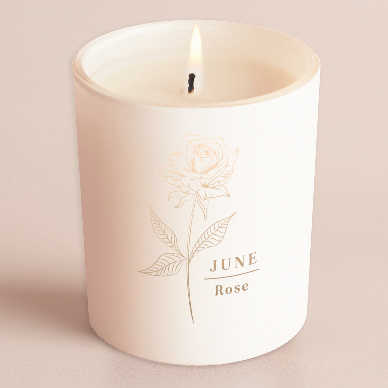 Birthday Gift Birth Flower Glow Through Candle – Engraved Keepsake in Luxury Gift Box