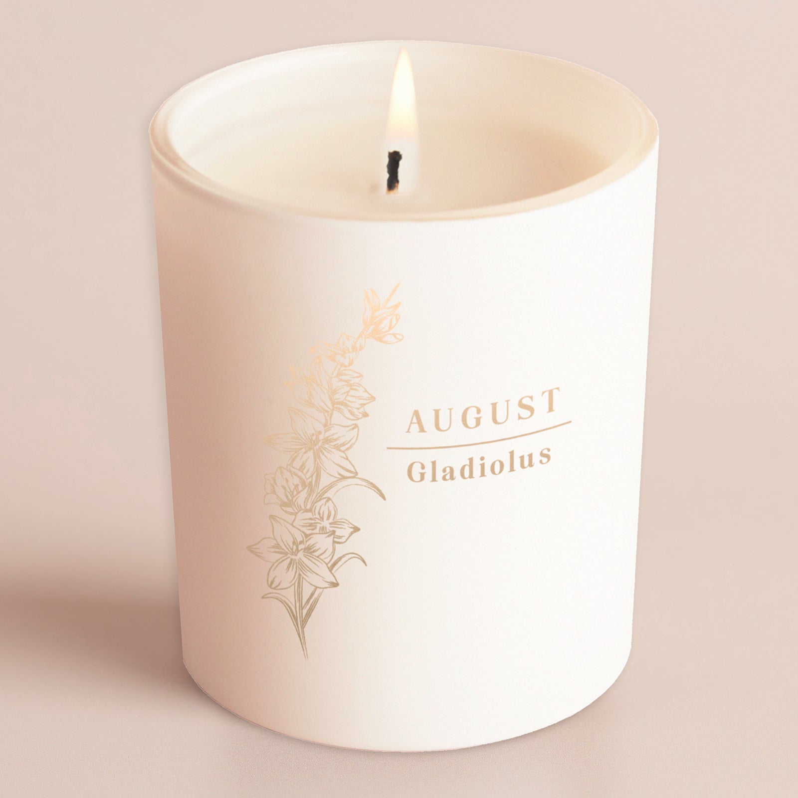 Birthday Gift Birth Flower Glow Through Candle – Engraved Keepsake in Luxury Gift Box