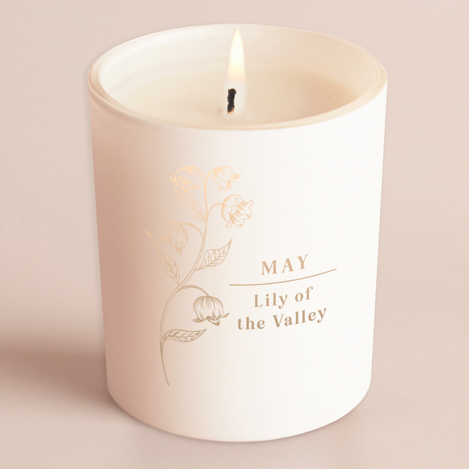Birthday Gift Birth Flower Glow Through Candle – Engraved Keepsake in Luxury Gift Box