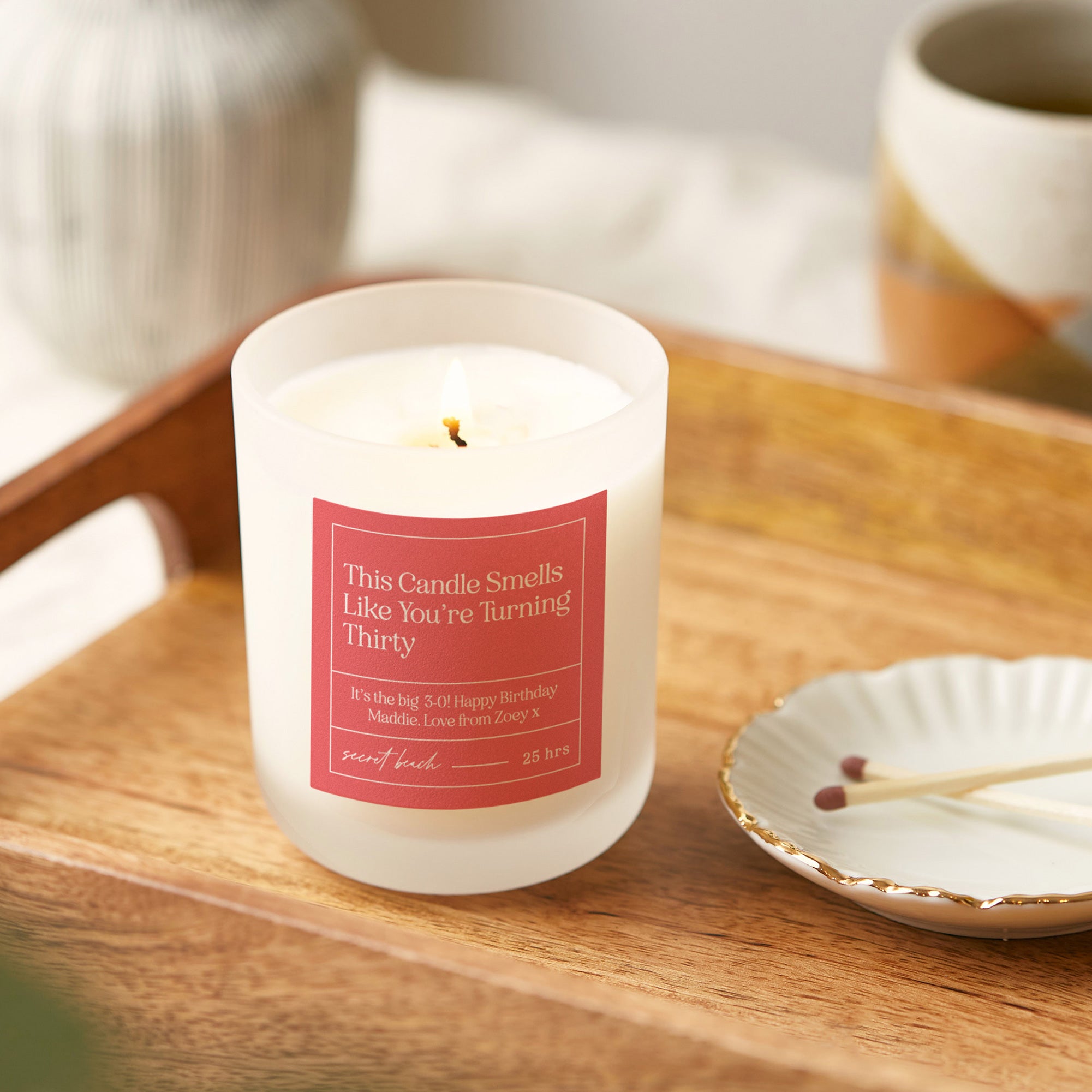 Birthday Gift Candle for Her Any Age Pink Label Scented Luxury Gift Ready Packaging