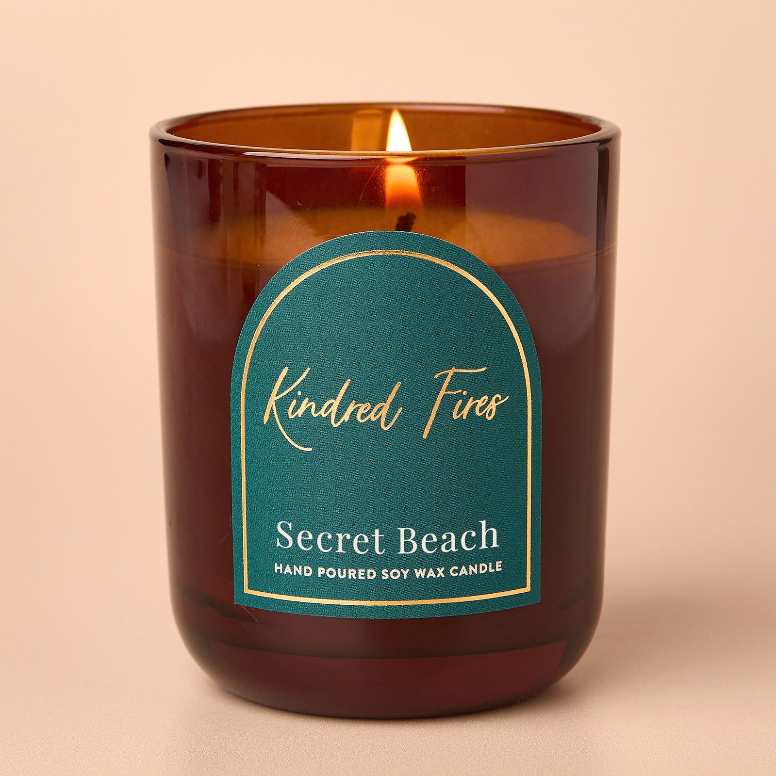Birthday Gift Secret Beach Tropical Coconut Scented Candle Luxury Glass Gift Box