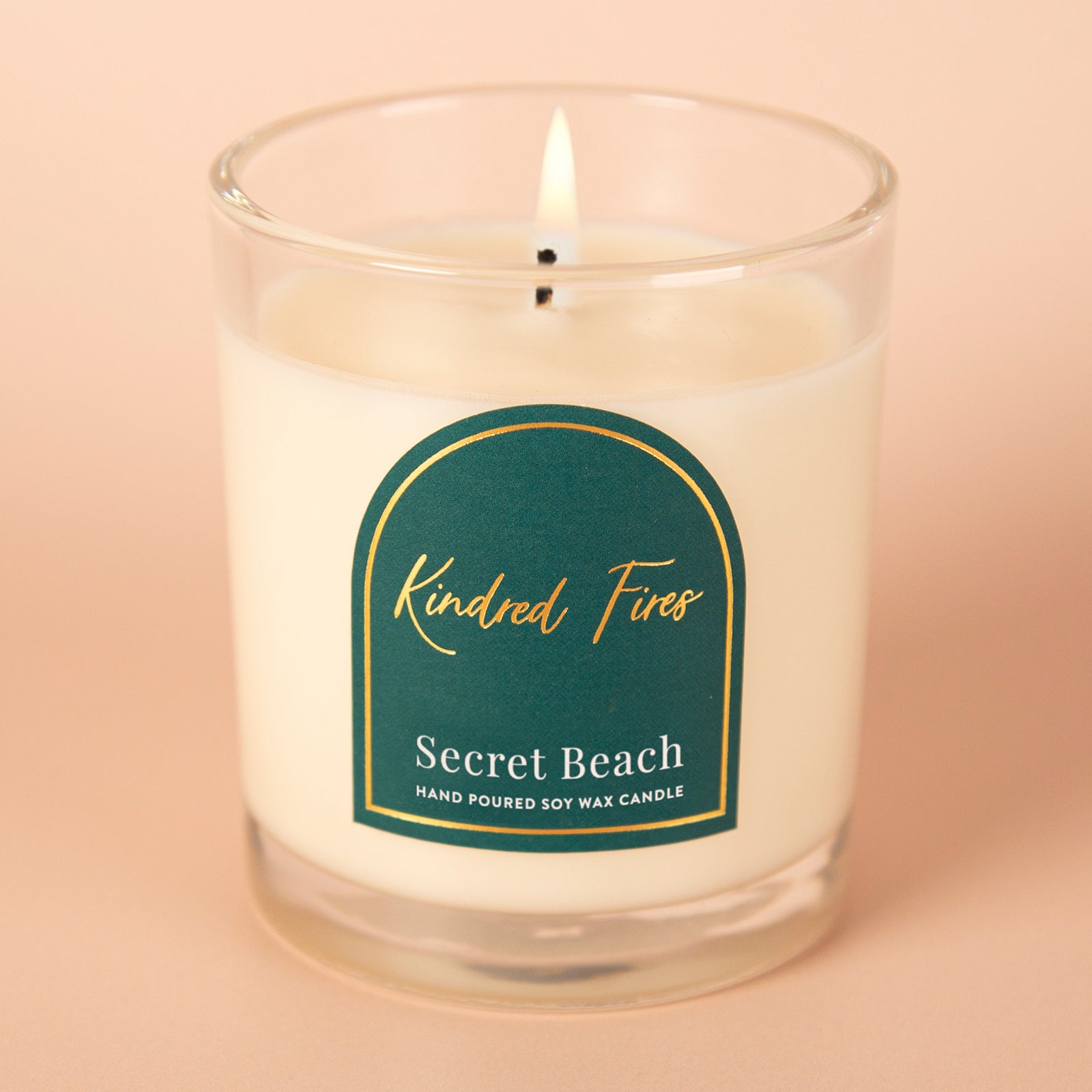 Birthday Gift Secret Beach Tropical Coconut Scented Candle Luxury Glass Gift Box