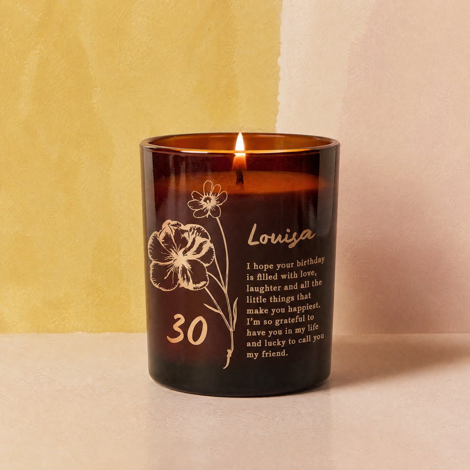 Birthday Gift for Her Any Age Luxury Scented Candle in Gift-Ready Box, Refillable