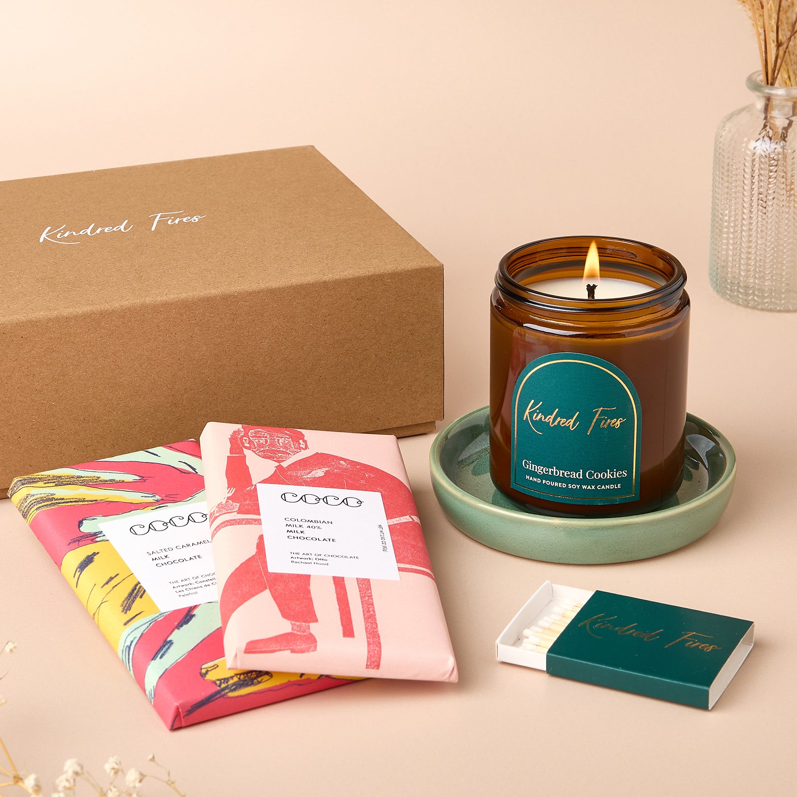 Birthday & Thank You Gift Candle & Chocolate Lover’s Set in Luxury Gift-Ready Packaging