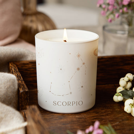 Scorpio Star Sign Candle Gift Zodiac Constellation Glow Through Candle
