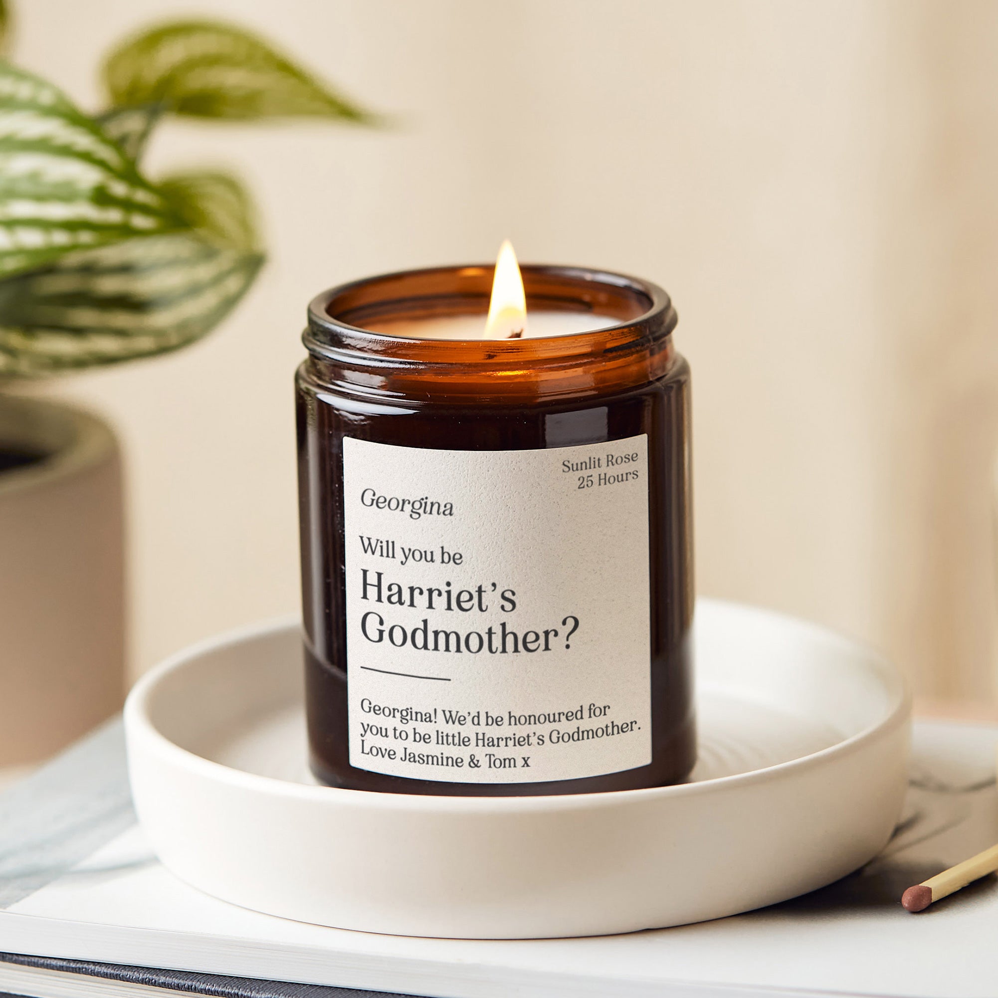 Christening Gift Will You Be My Godmother Candle – Luxury Gift-Ready Packaging, Perfect Thank You