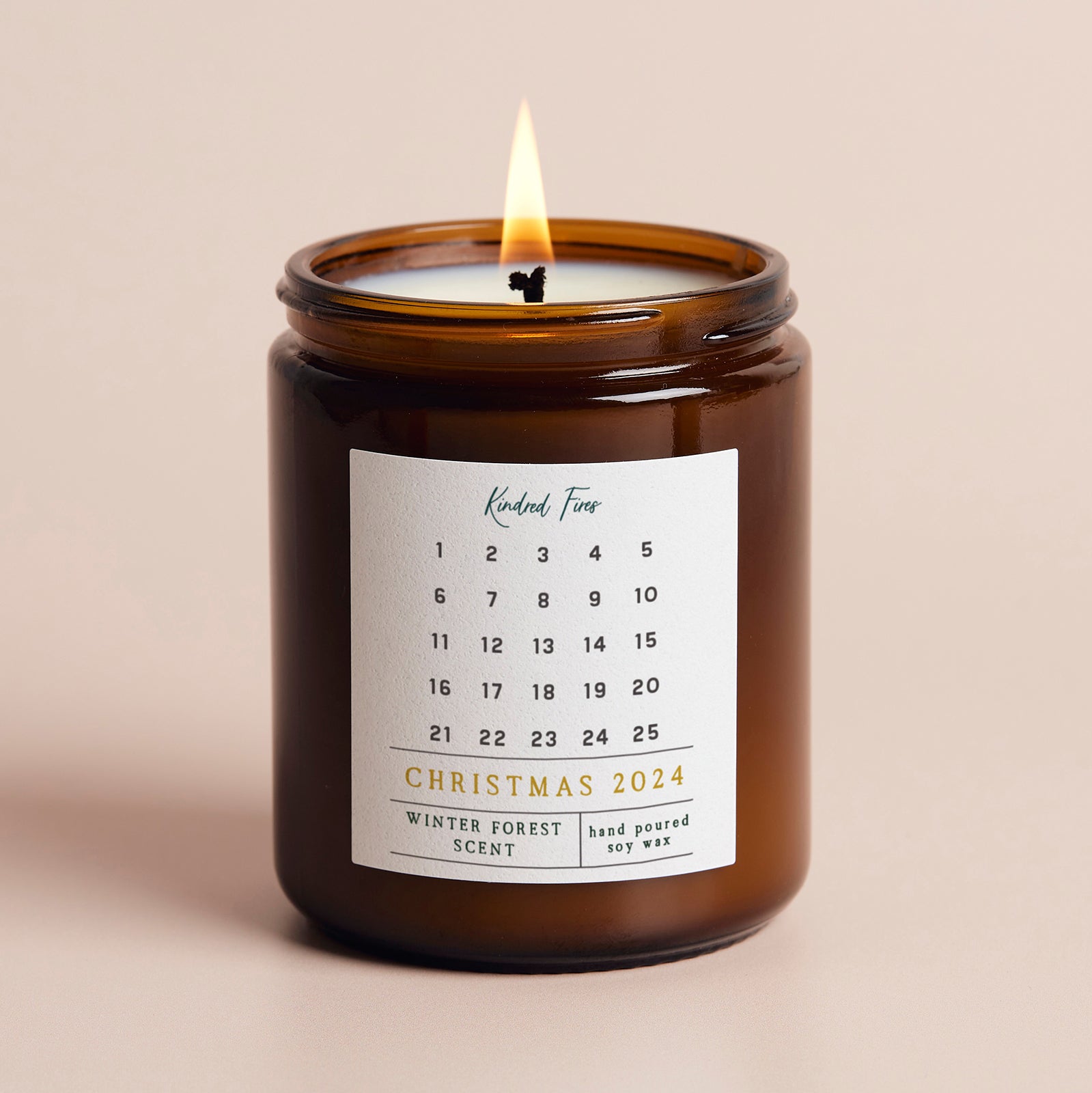 Christmas Gift Advent Jar Candle – Scented Apothecary Candle in Luxury Gift-Ready Box