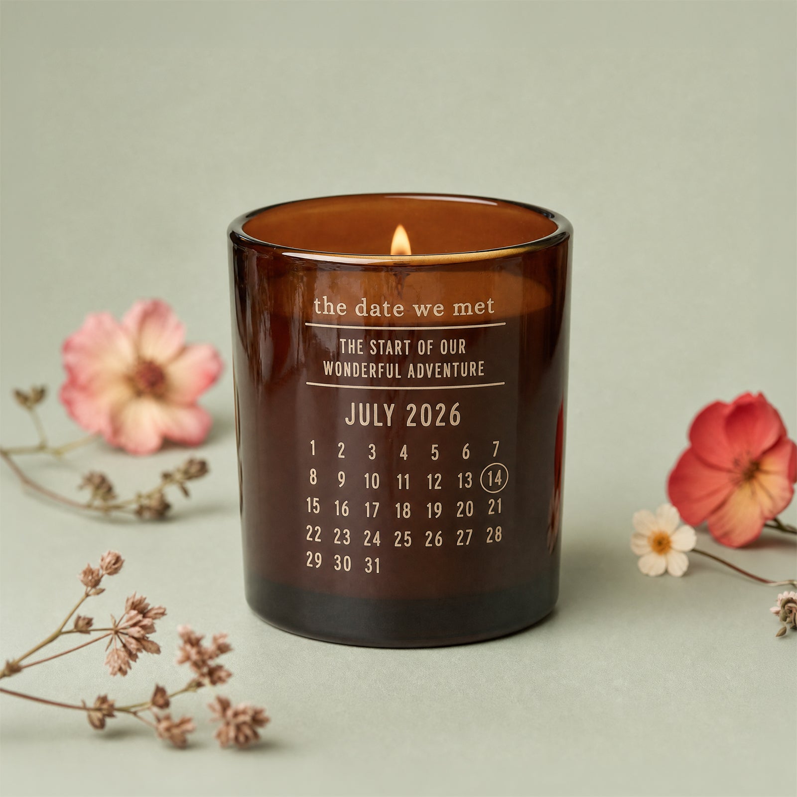 Anniversary Gift Date We Met Candle Jar – Personalised, Refillable, Luxury Gift-Ready Box