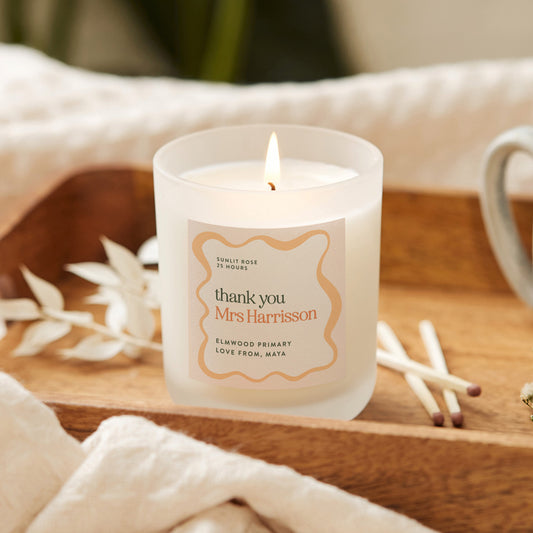 Teacher Thank You Gift Personalised Candle
