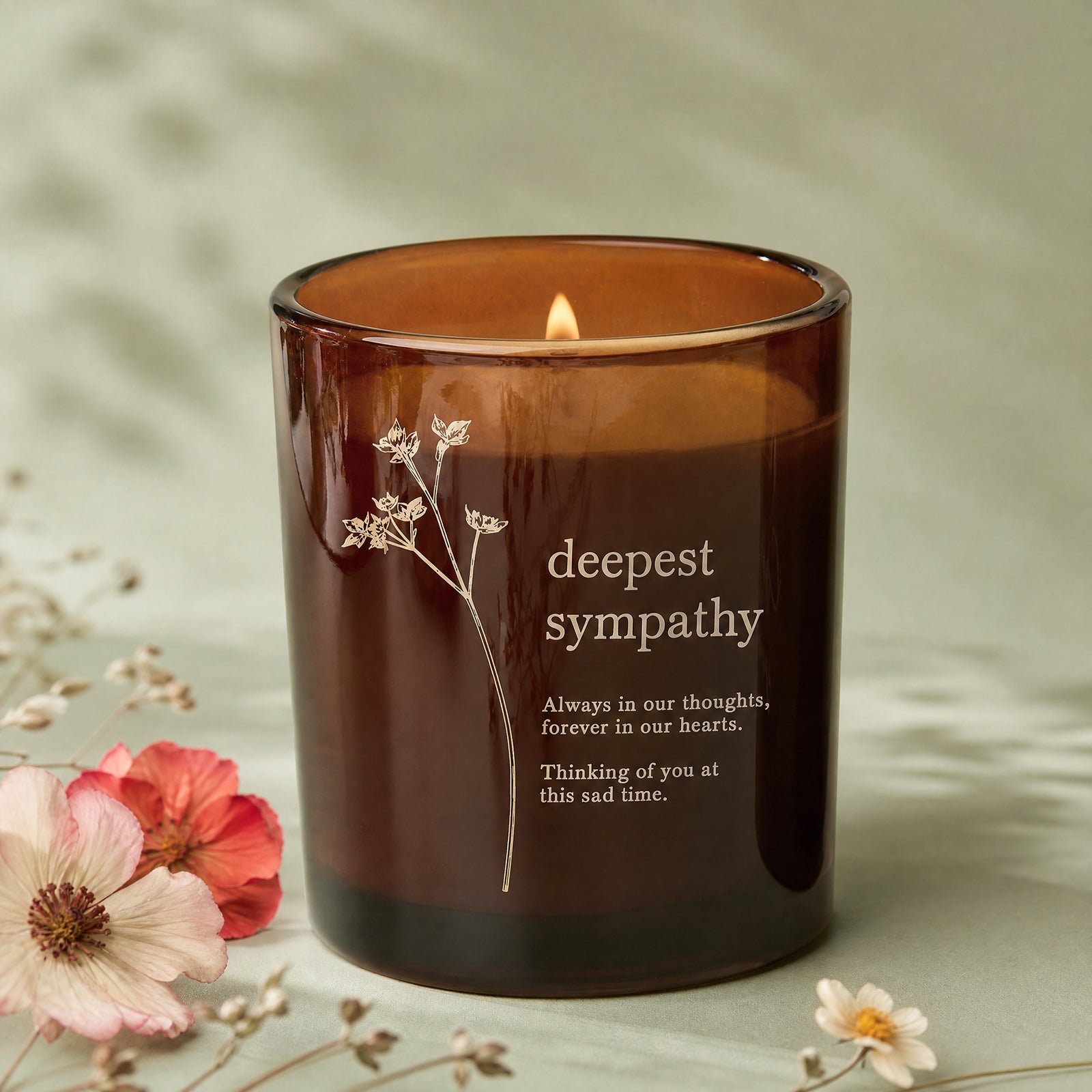 Sympathy Gift Deepest Bereavement Candle Personalised Refillable in Luxury Gift Box