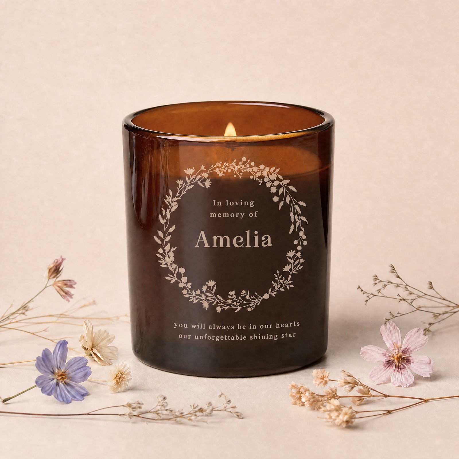 Sympathy Gift Remembrance Loving Memory Candle in Luxury Gift Box – Refillable & Personalised