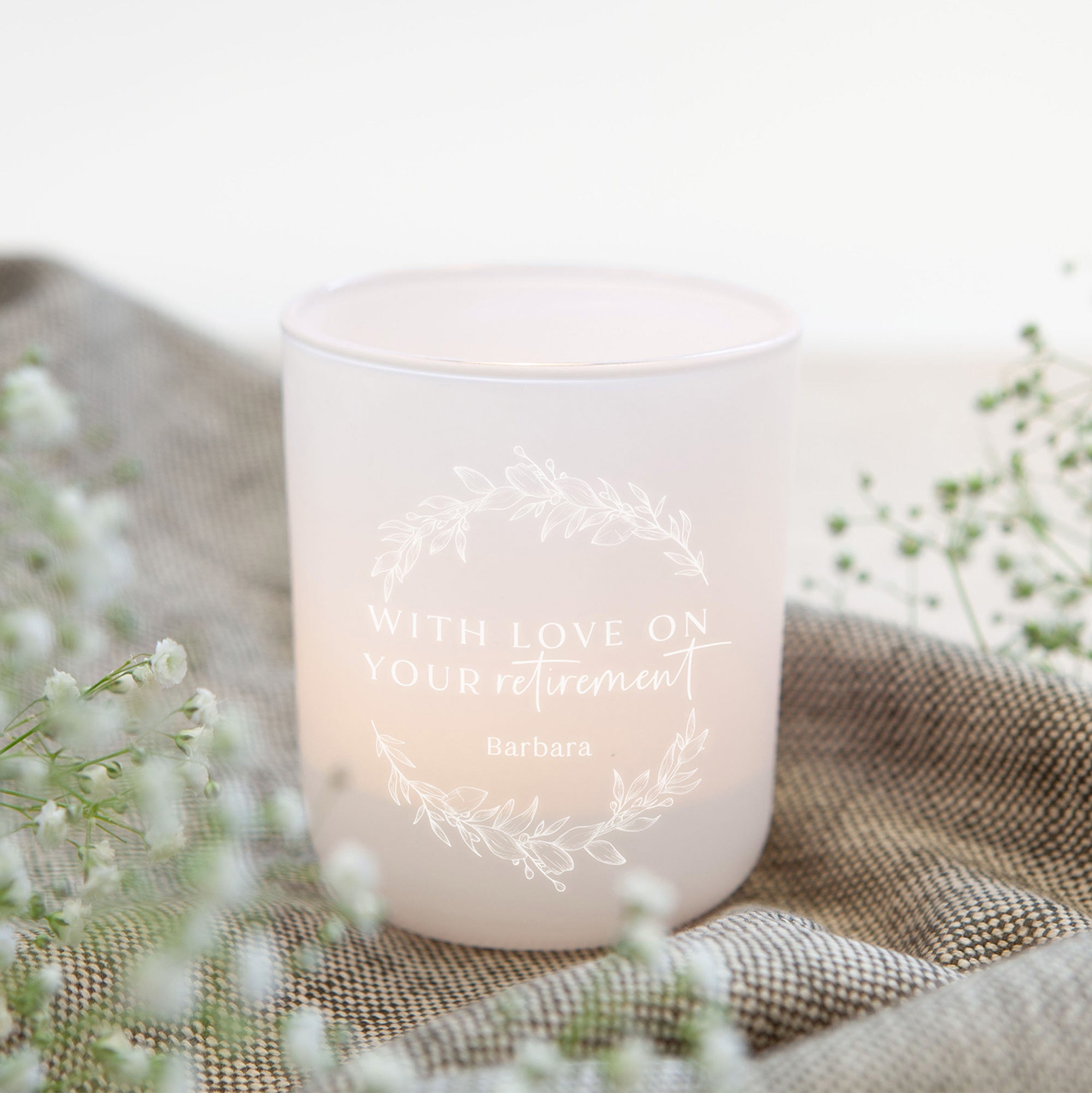 Retirement Gift Tea Light Holder with Candles – Luxury Keepsake Gift Ready to Gift Box