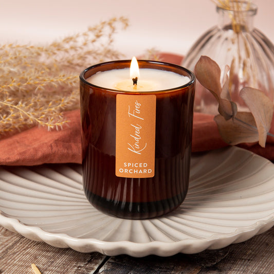 Spiced Orchard Scented Amber Candle