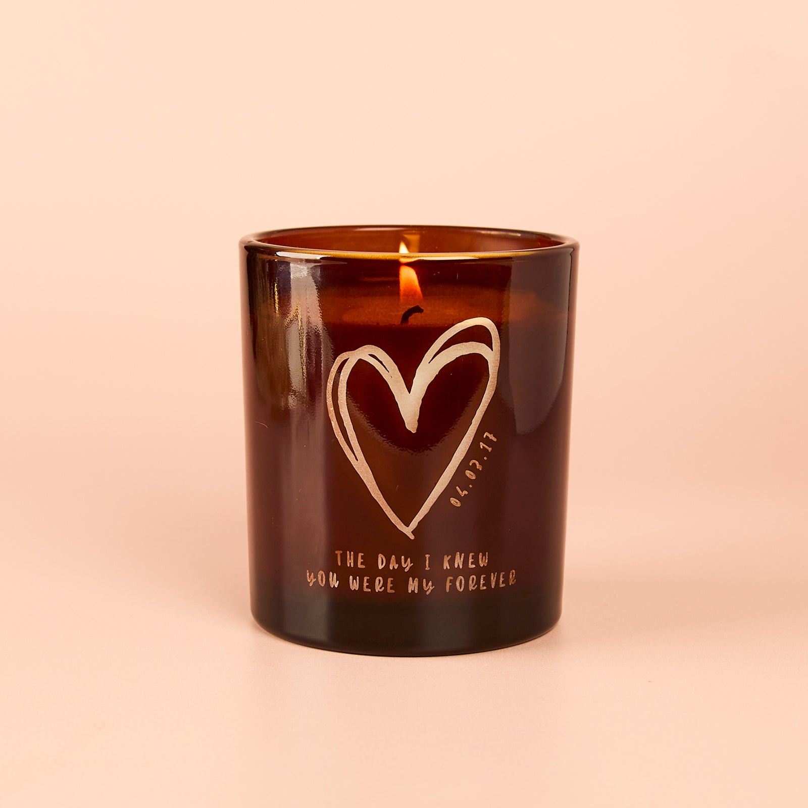 Valentine's Gift Heart Candle for Couples - Personalised Romantic Gift in Luxury Box