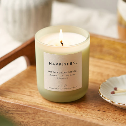 Green Aromatherapy Candles - Sleep, De-stress, Happiness, Focus, Energy