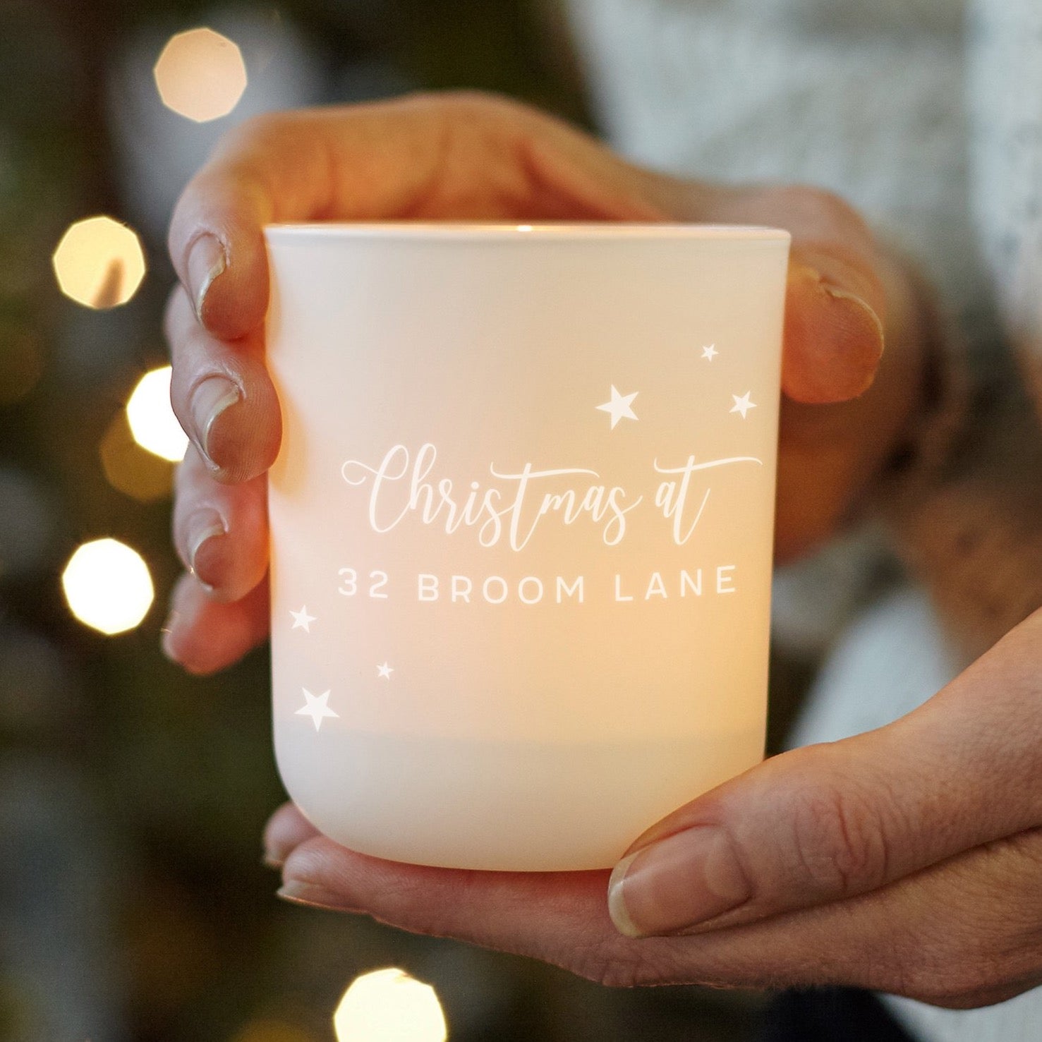 Holiday & Thank You Gift Christmas At Home Tea Light Candle in Luxury Gift-Ready Box