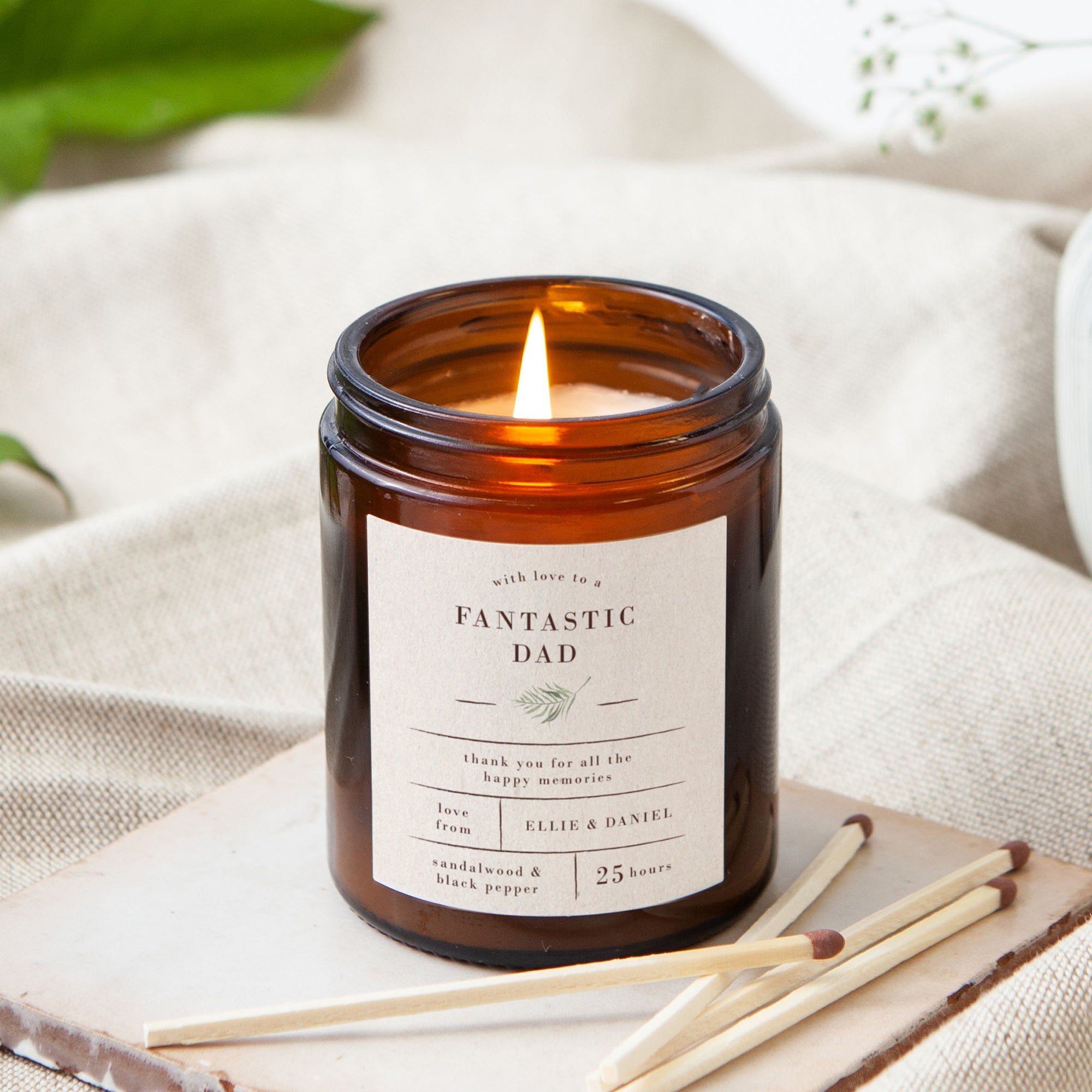 Birthday & Thank You Gift for Dad Candle – Luxury Gift-Ready Packaging Included