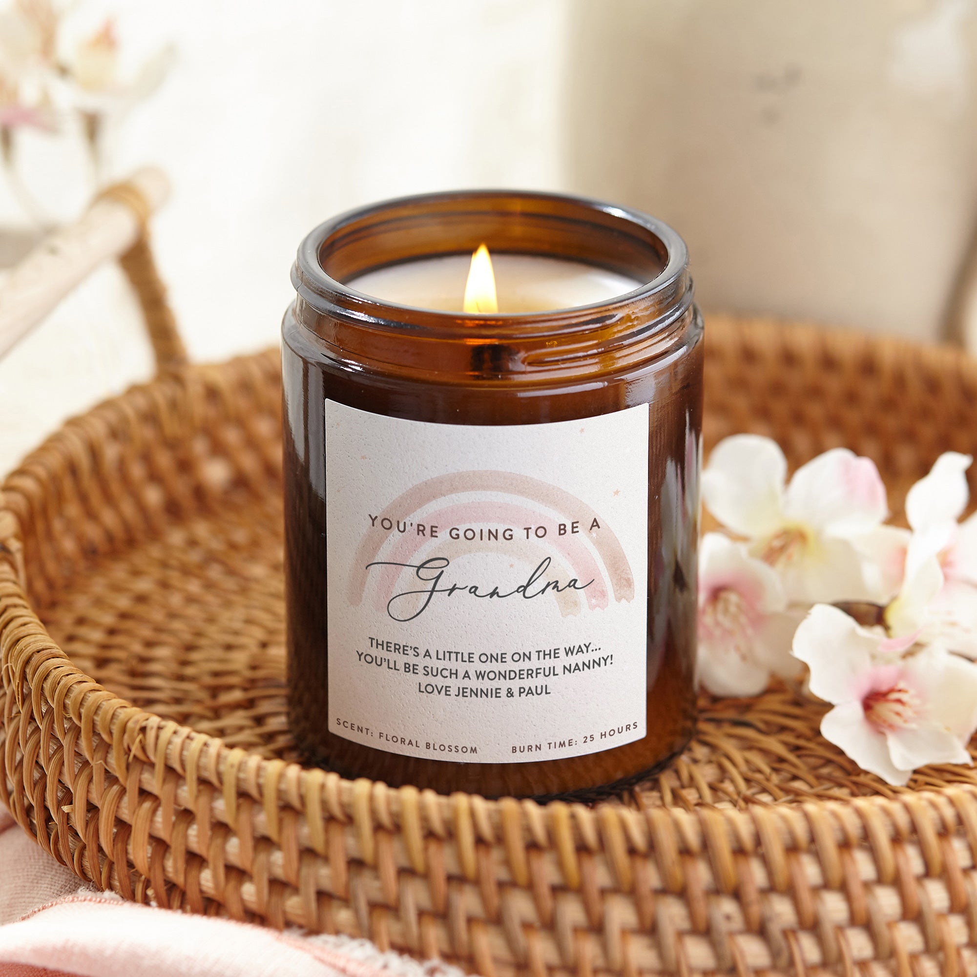 Pregnancy Announcement Gift Candle for Grandma - Scented Reveal in Luxury Gift Box