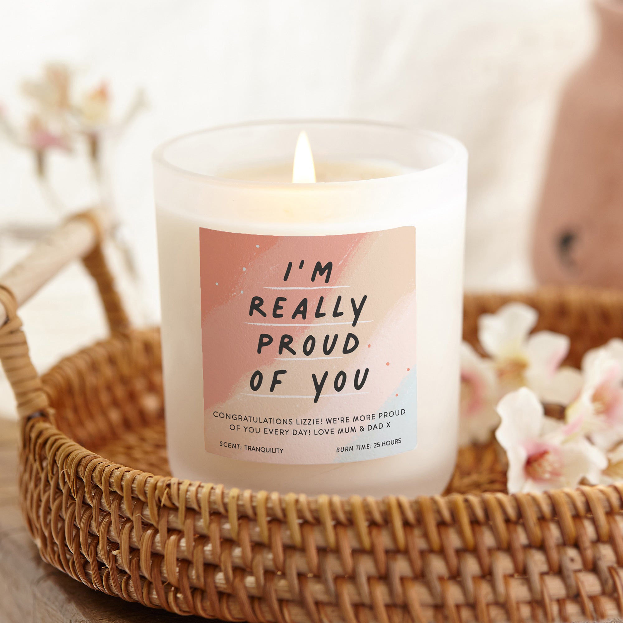 Congratulations Gift I'm Really Proud Of You Candle - Soy Wax, Luxury Gift-Ready Box