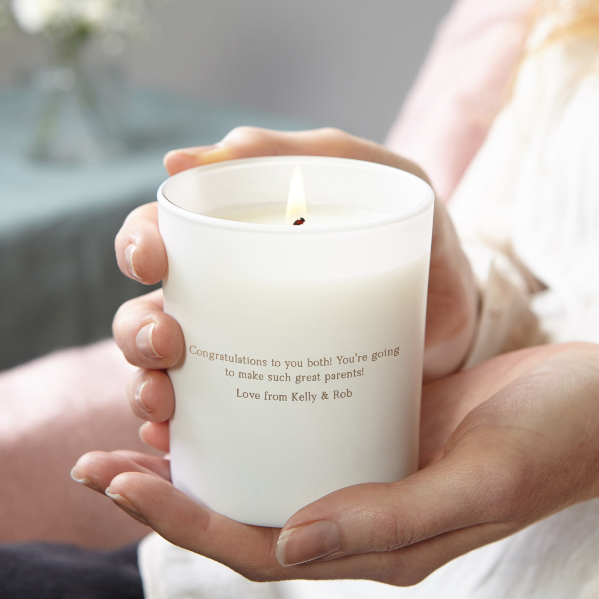 New Baby Gift Keepsake Candle – Engraved Candle for Baby Shower, Gift-Ready Luxury Box