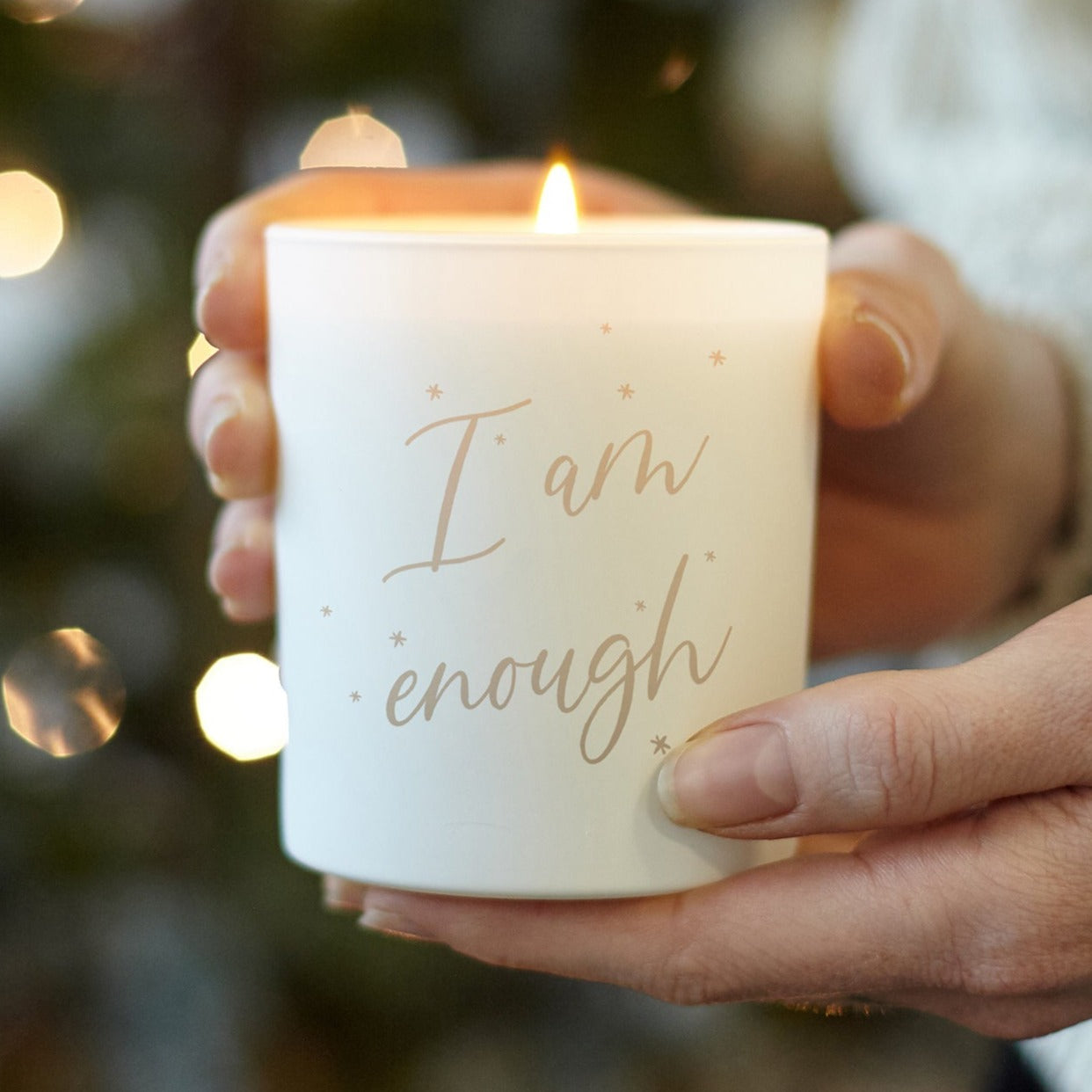 Birthday Gift I Am Enough Glow Through Soy Wax Candle Luxury Gift Box Ready to Gift