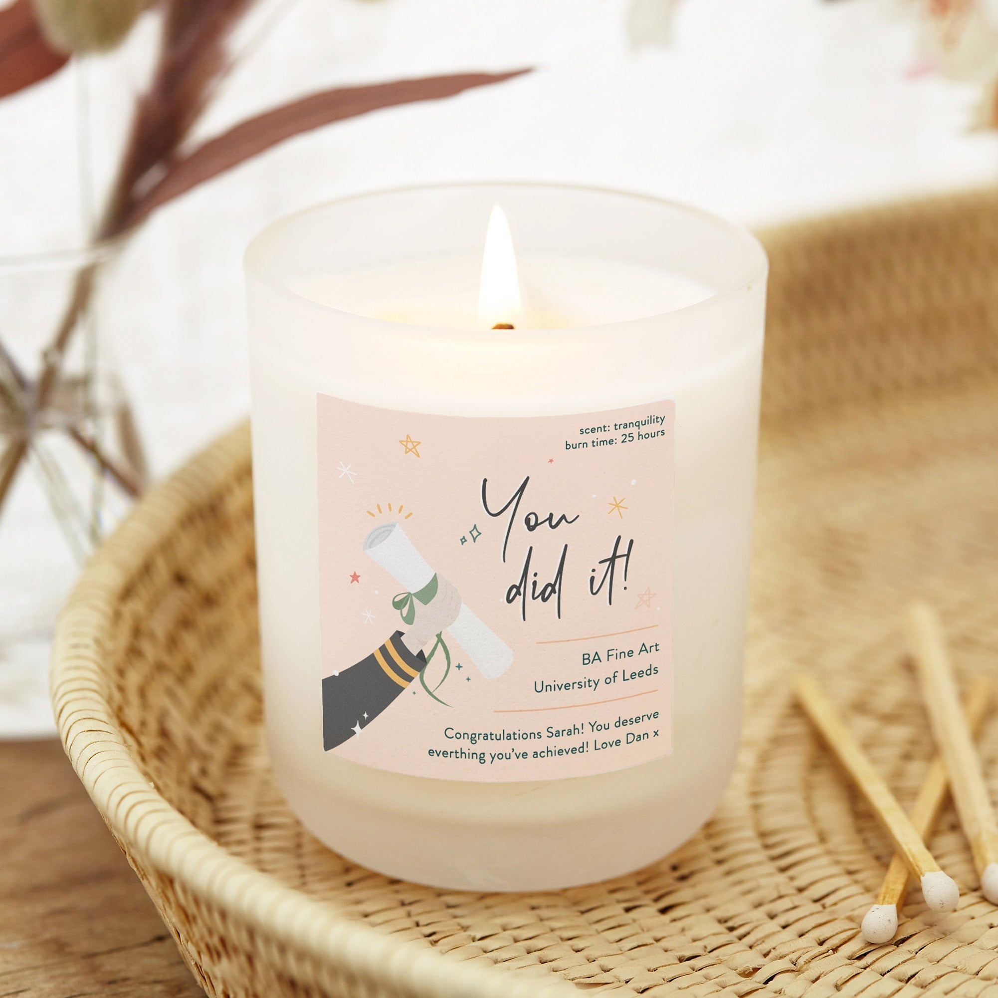 Graduation Gift Candle - You Did It Scented Candle in Luxury Gift Box for Graduate