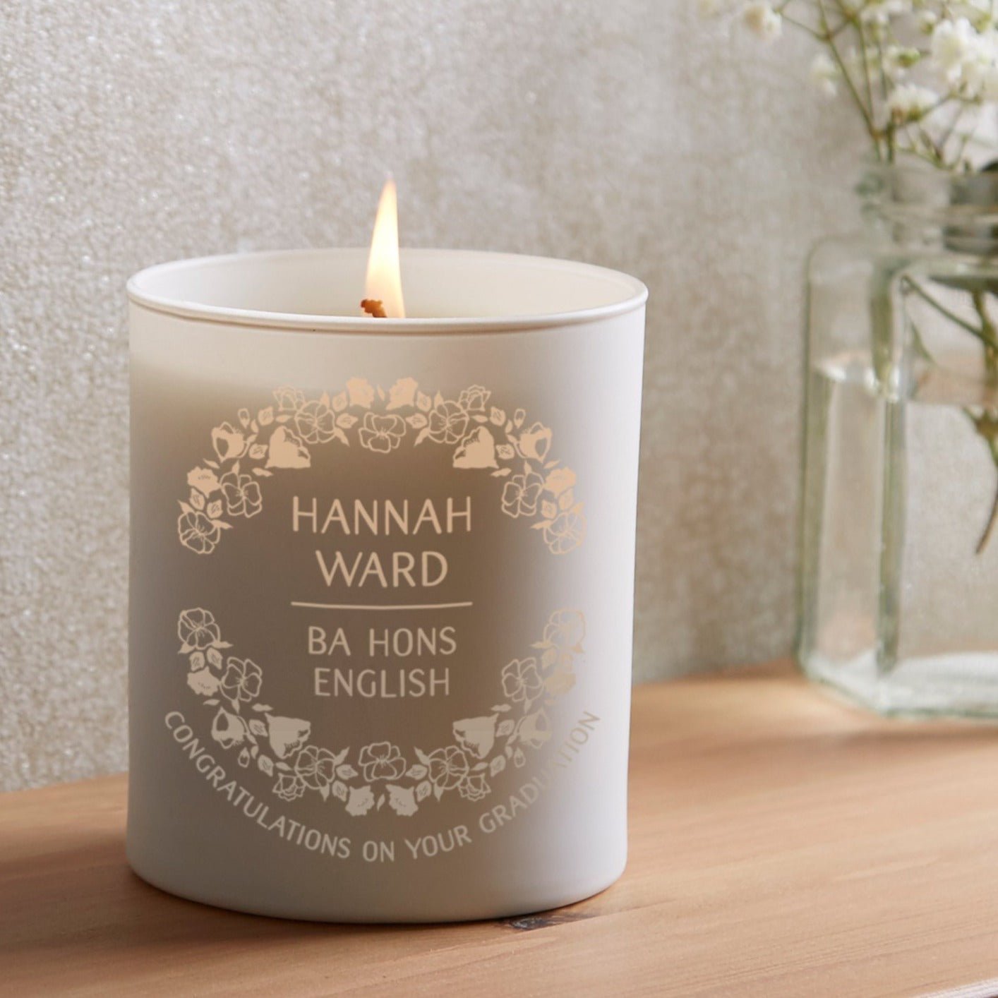 Graduation Gift Candle - Personalised Soy Wax Candle in Luxury Gift-Ready Box