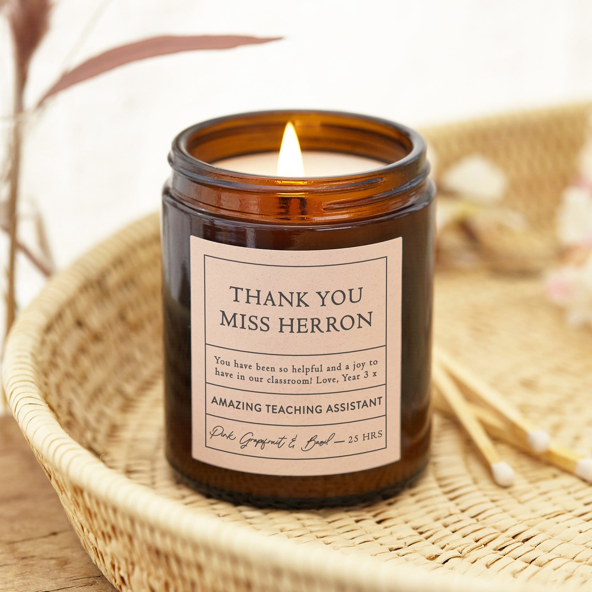 Thank You Gift for Teaching Assistant - Scented Candle in Luxury Gift-Ready Box