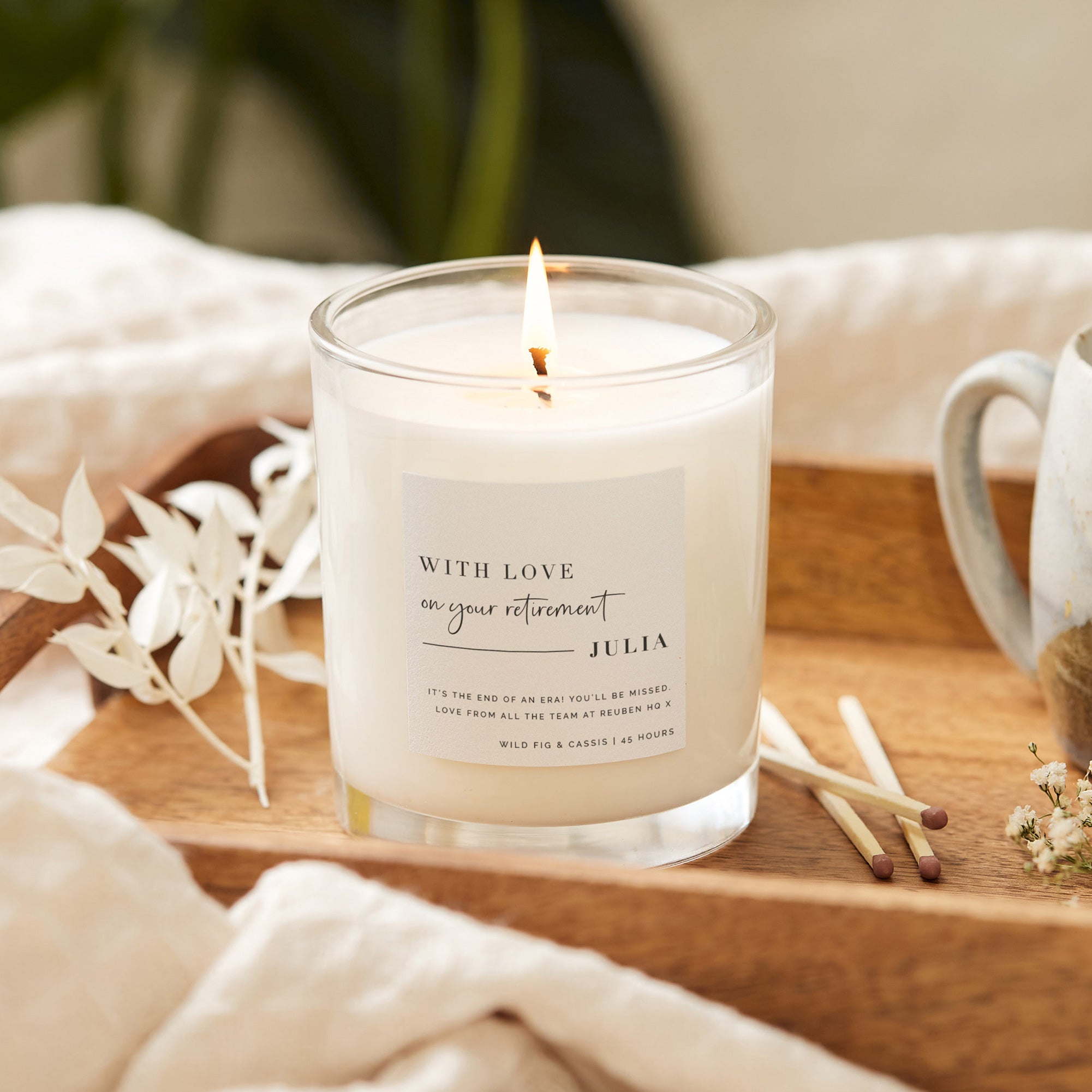Retirement Gift Luxury Candle With Love On Your Retirement Scented Candle Gift Box