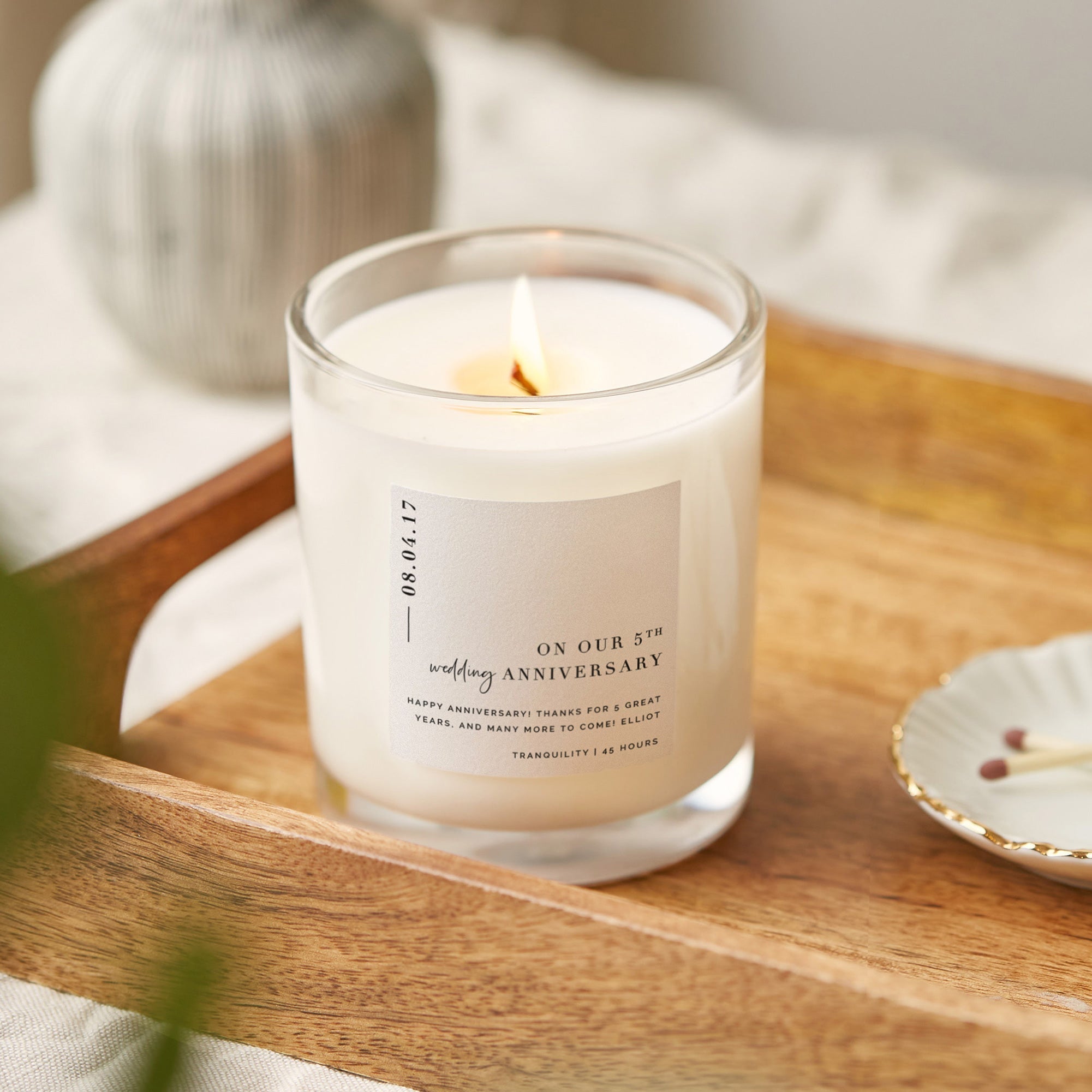 Wedding Anniversary Gift Candle for Wife – Luxury Scented Candle in Gift-Ready Box