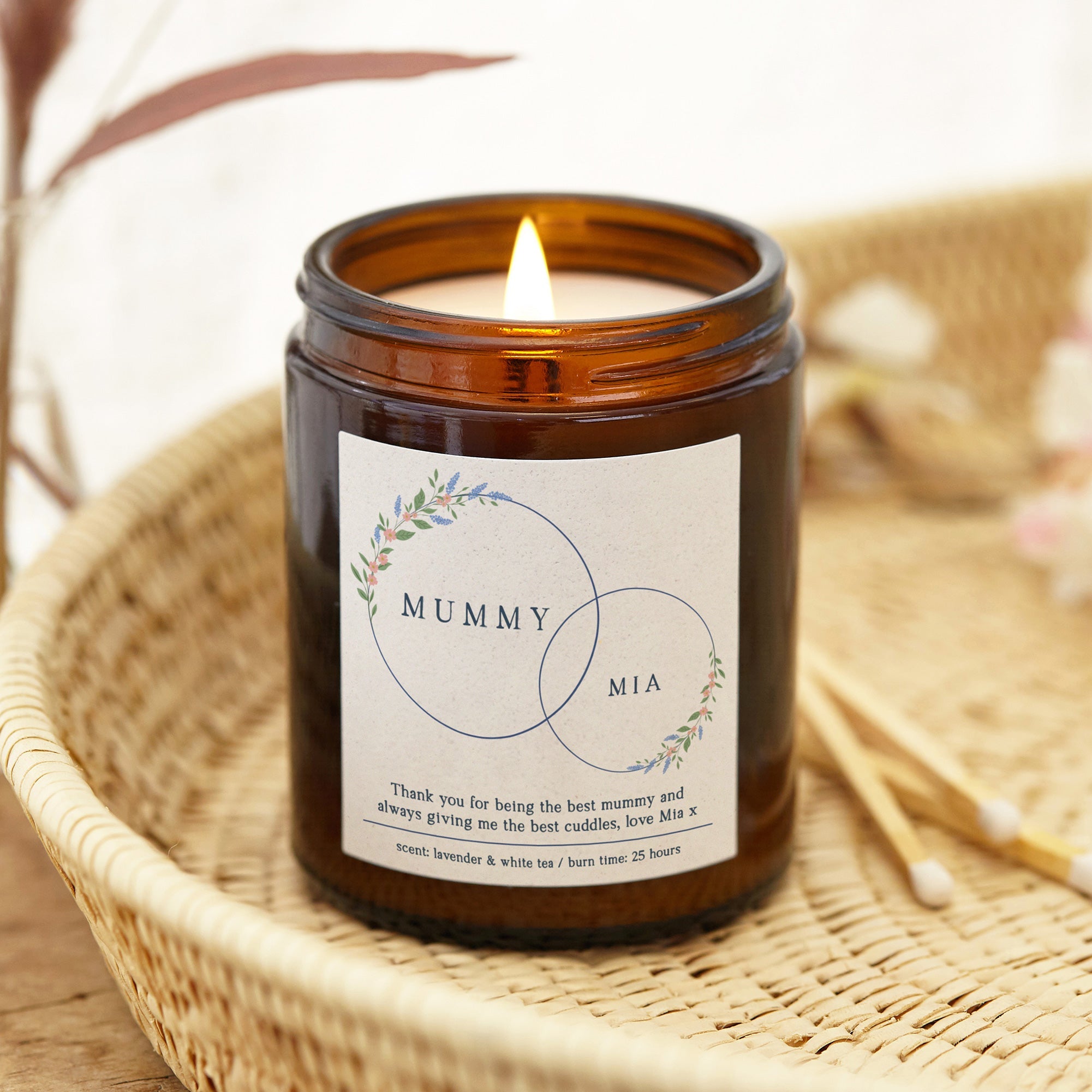 Mother's Day Gift Mummy Personalised Candle - Kindred Fires