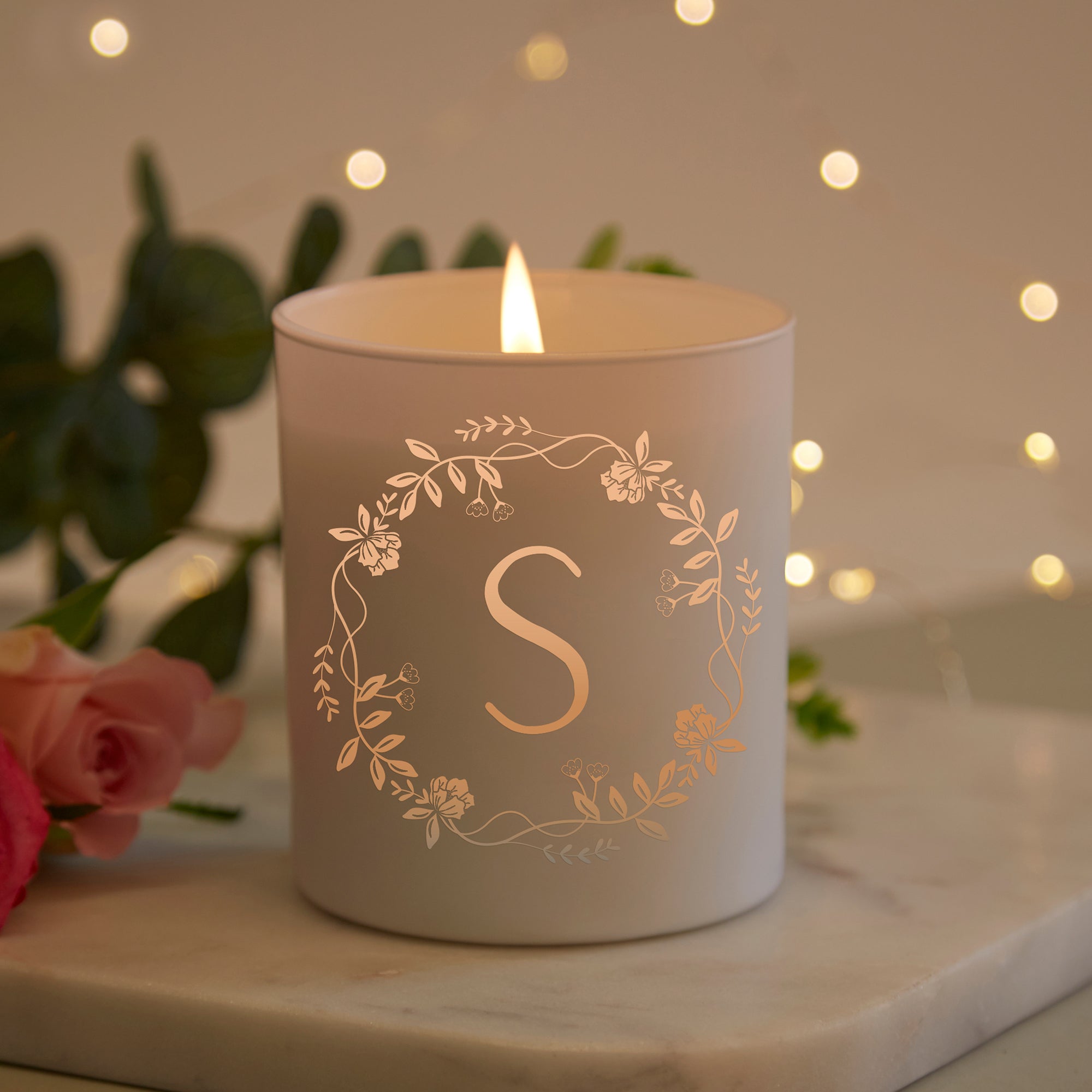 Personalised Candle Gift Personalised Initial - Kindred Fires