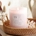 Birthday Gift For Her Personalised Pink Floral Candle