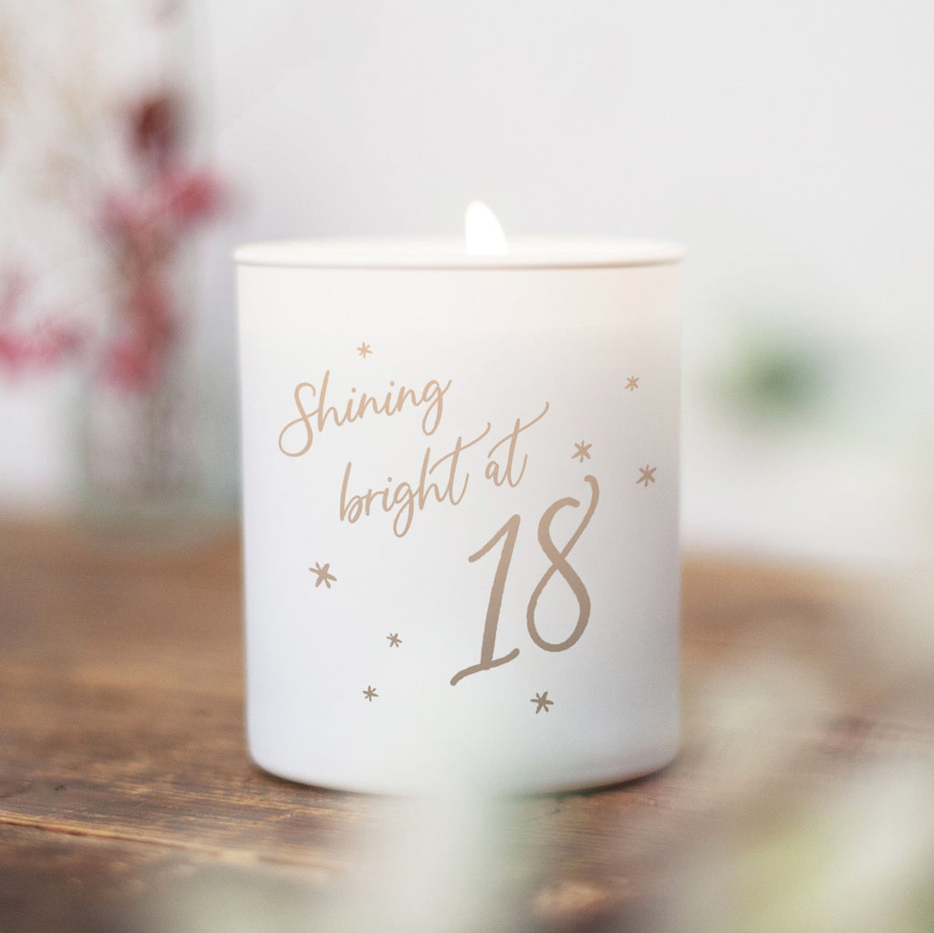 Birthday Gift for Her Shining Bright At Age Candle