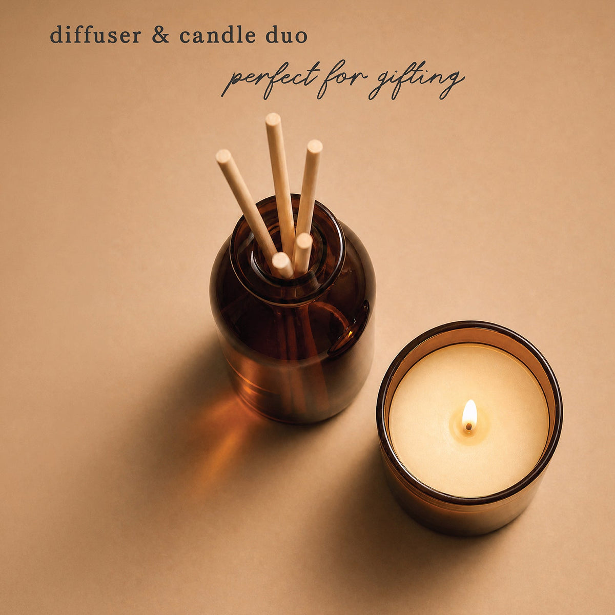 Large Refillable Soy Candle & Reed Diffuser Bundle