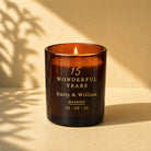 Anniversary Gift for Couple Personalised Candle in Luxury Box – Refillable Romantic Keepsake