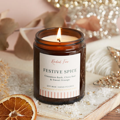 Festive Spice Christmas Essential Oil Candle