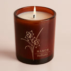 Birth Flower Gift Candle – Engraved Amber Glow Candle in Luxury Gift Box for Birthday or Thanks