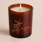 Birth Flower Gift Candle – Engraved Amber Glow Candle in Luxury Gift Box for Birthday or Thanks