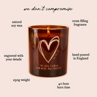 Birthday Anniversary Thank You Gift Personalised Engraved Candle Hamper in Luxury Box