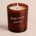 Birthday Gift Any Age Hooray Amber Glow Engraved Scented Candle in Luxury Gift Box