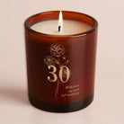 Birthday Gift Any Age Milestone Candle – Floral Amber Glow in Luxury Gift Box Ready