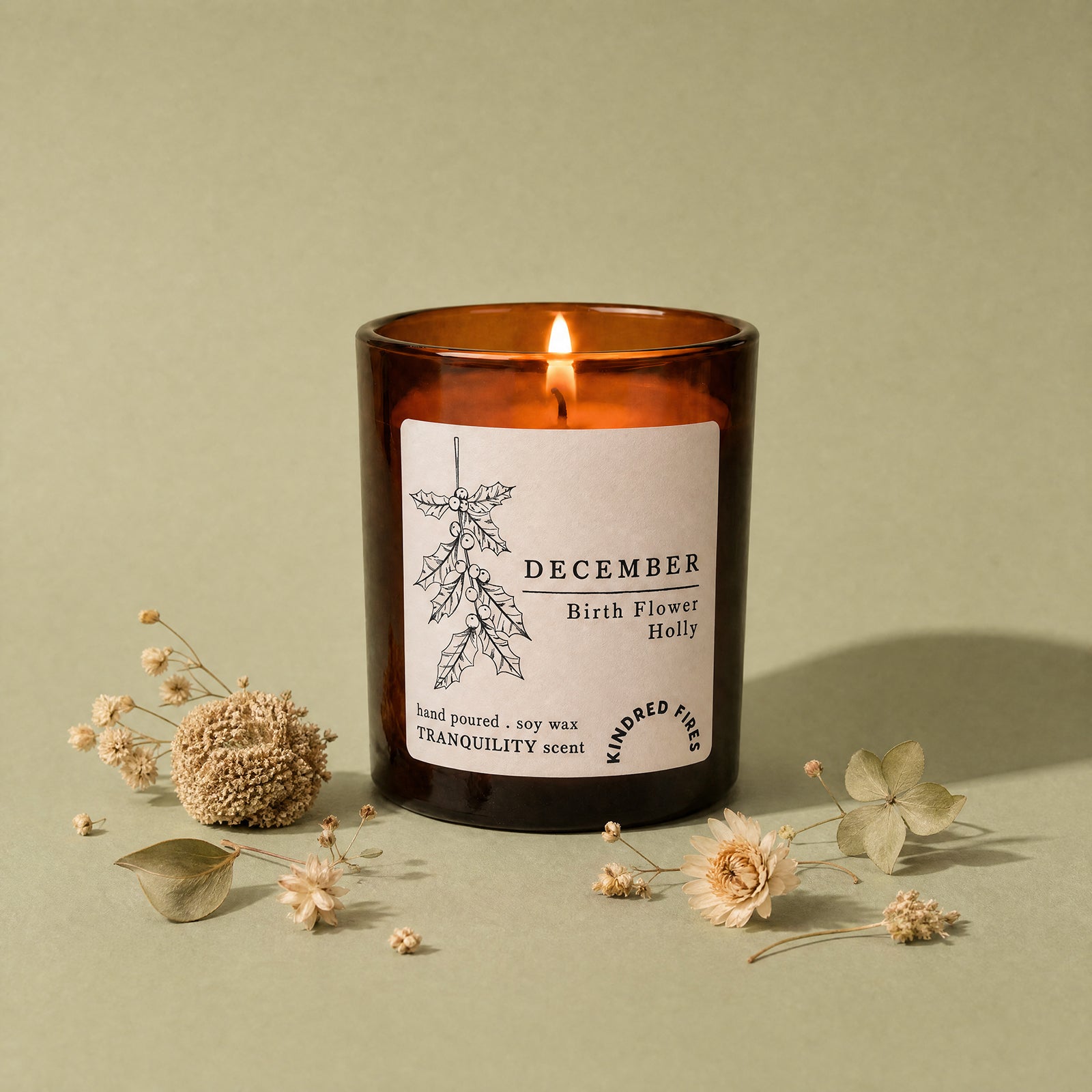 Birthday Gift Birth Flower Candle in Luxury Gift Box – Refillable Scented Gift Ready
