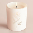 Birthday Gift Birth Flower Glow Through Candle – Engraved Keepsake in Luxury Gift Box