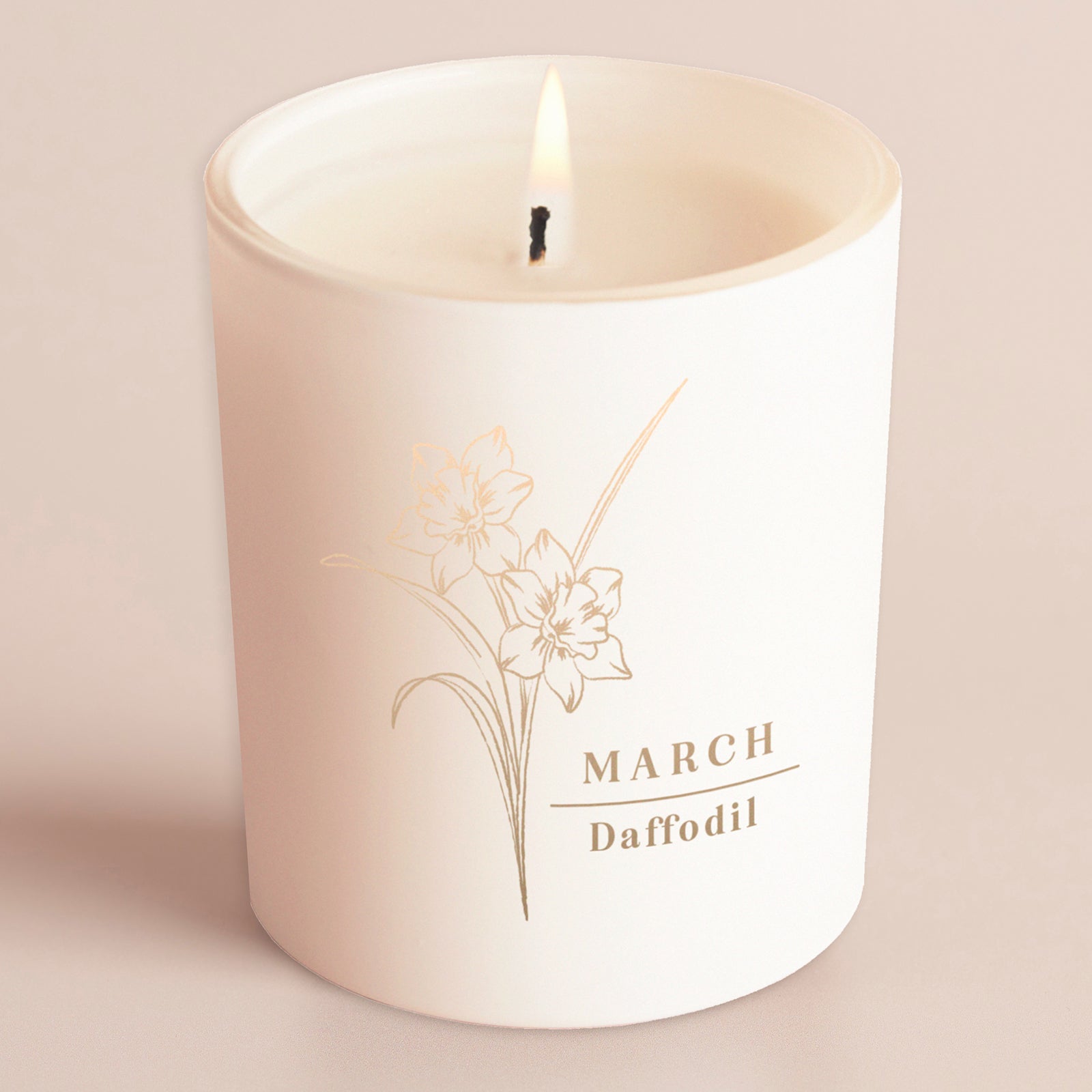 Birthday Gift Birth Flower Glow Through Candle – Engraved Keepsake in Luxury Gift Box