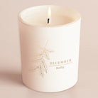 Birthday Gift Birth Flower Glow Through Candle – Engraved Keepsake in Luxury Gift Box